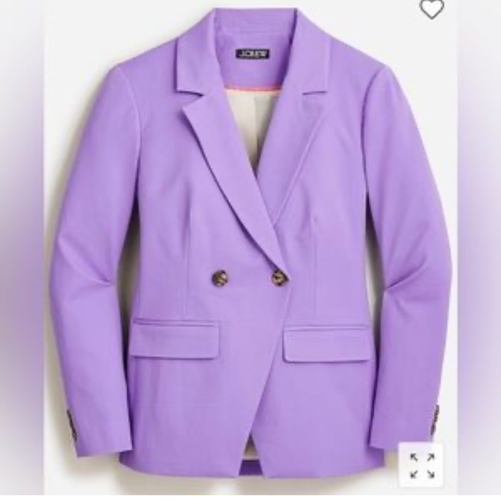 J. Crew Lavender Double-Breasted Blazer
